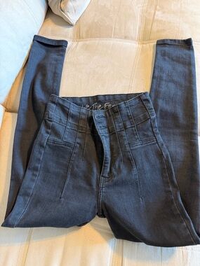 We The Free High-Rise Black Panel Seam Jeans